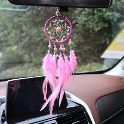 Mini Dream Catcher Κρεμαστό Car Wind Chimes Feather Διακόσμηση σπιτιού Διακόσμηση τοίχου Χειροποίητα δώρα Dreamcatcher