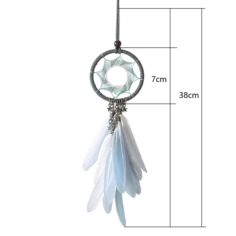 Mini Dream Catcher Κρεμαστό Car Wind Chimes Feather Διακόσμηση σπιτιού Διακόσμηση τοίχου Χειροποίητα δώρα Dreamcatcher