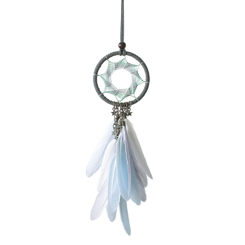 Mini Dream Catcher Κρεμαστό Car Wind Chimes Feather Διακόσμηση σπιτιού Διακόσμηση τοίχου Χειροποίητα δώρα Dreamcatcher