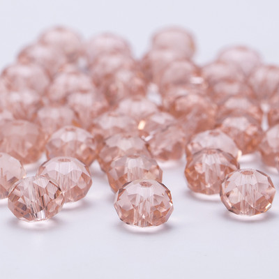4 6 8 mm-es Rondelle kristálygyöngyök csiszolt átlátszó, kerek üveggyöngyök laza távtartó gyöngyök ékszerkészítéshez karkötő nyaklánc barkácsolás
