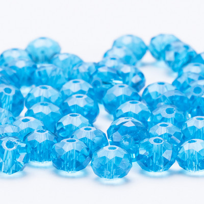 4 6 8 mm-es Rondelle kristálygyöngyök csiszolt átlátszó, kerek üveggyöngyök laza távtartó gyöngyök ékszerkészítéshez karkötő nyaklánc barkácsolás