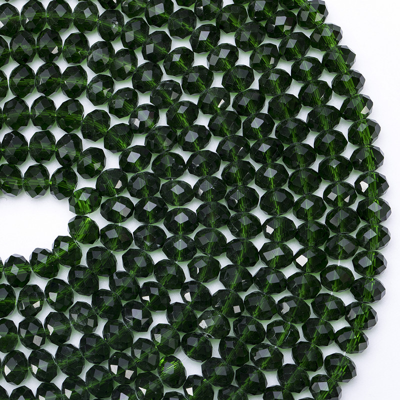 4 6 8 mm-es Rondelle kristálygyöngyök csiszolt átlátszó, kerek üveggyöngyök laza távtartó gyöngyök ékszerkészítéshez karkötő nyaklánc barkácsolás