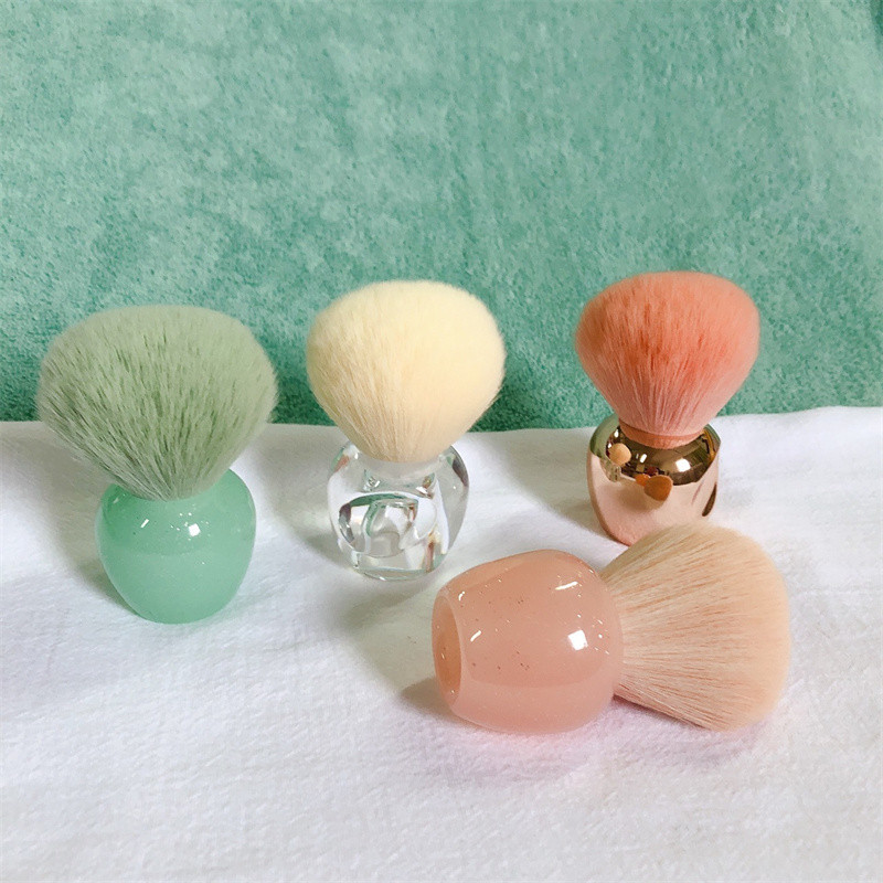 Küünte puhastamise tolmuharjad Apple Shape Flower Paint Geel Tolmupuhastuspintslid Meigipintsel Nail Art UV-puudri eemaldamise pintslid