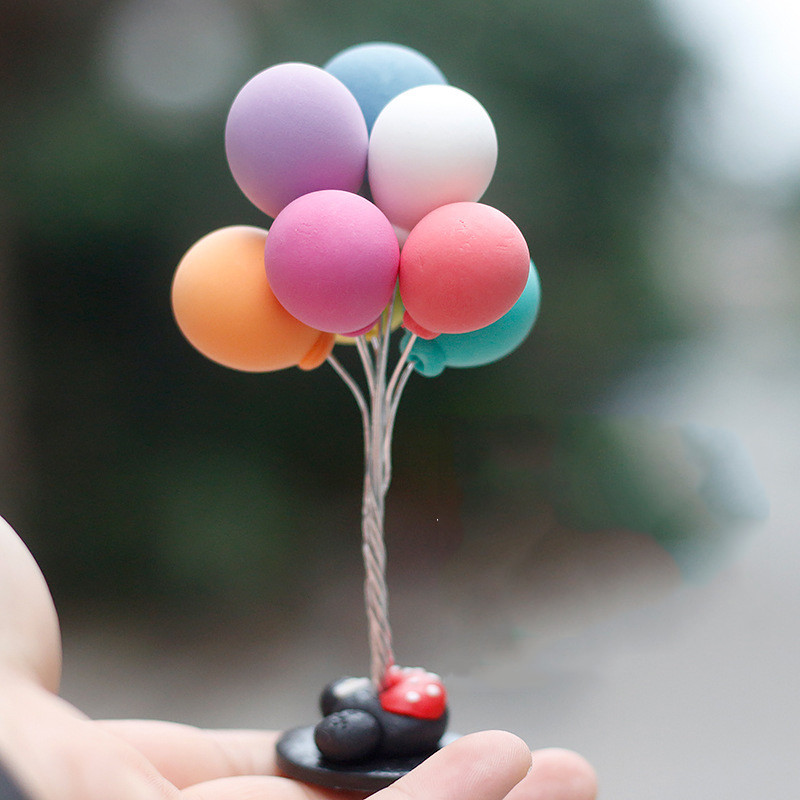 Multikas värviline pehme savi reklaam õhupallide kaunistused autotarvikud tüdrukutele autode kaunistusriistad autotarvikud