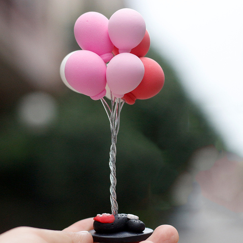 Multikas värviline pehme savi reklaam õhupallide kaunistused autotarvikud tüdrukutele autode kaunistusriistad autotarvikud