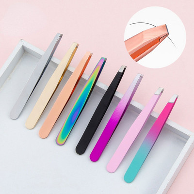 Private Label antakių pincetai Rose Gold Pincet Clips Nerūdijančio plieno veido plaukų šalinimas Beautfy makiažo įrankis
