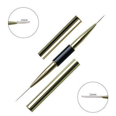Dual End Nail Art Dungi Liner Liner DIY Penie pentru pictură Pudră lichidă GEL acrilic Constructor de extensii Pix francez pentru desen