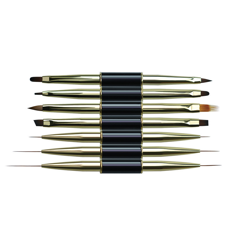 Dual End Nail Art Dungi Liner Liner DIY Penie pentru pictură Pudră lichidă GEL acrilic Constructor de extensii Pix francez pentru desen