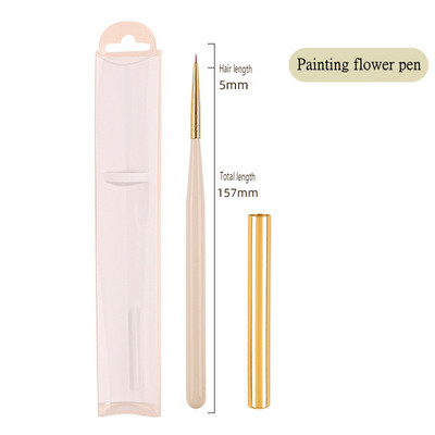 Nail Art Pen Puidust pliiats Fiber Juuksevärvi pliiats Pull Line Fototeraapia Pits Smudge Daisy Pintsel Maalimine Maniküüri Aksessuaarid Tööriistad