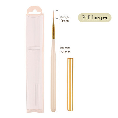 Nail Art Pen Puidust pliiats Fiber Juuksevärvi pliiats Pull Line Fototeraapia Pits Smudge Daisy Pintsel Maalimine Maniküüri Aksessuaarid Tööriistad