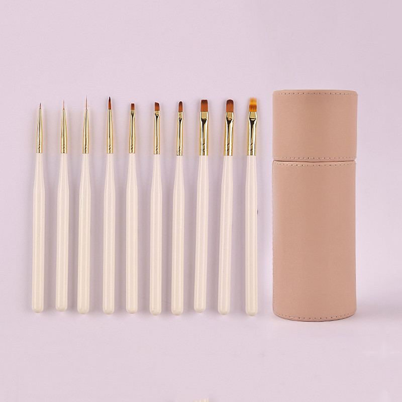 Nail Art Pen Puidust pliiats Fiber Juuksevärvi pliiats Pull Line Fototeraapia Pits Smudge Daisy Pintsel Maalimine Maniküüri Aksessuaarid Tööriistad