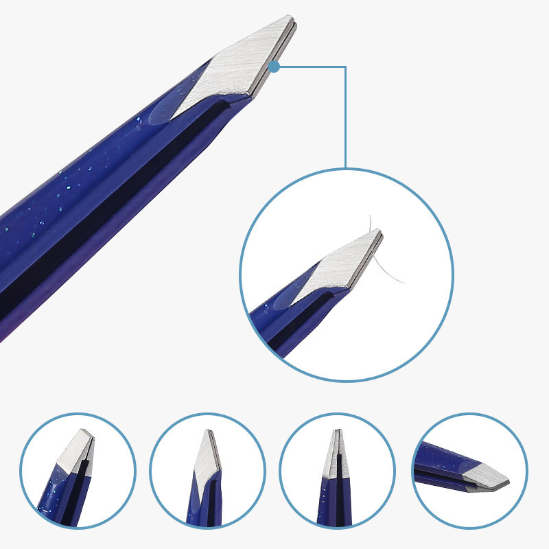 Τσιμπιδάκια φρυδιών 4 στυλ ακριβείας από ανοξείδωτο ατσάλι Λεπτές τρίχες Τραβηγμένο Επίπεδη λοξή άκρη Κλιπ φρυδιών Κλιπ φρυδιών Εργαλεία μακιγιάζ αποτρίχωσης