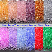 iTube 2mm-es kézzel készített gyöngyök egységes átlátszó fényű üveg maggyöngyök barkácsoláshoz, kézműves karkötő ékszerkészítési kiegészítőkhöz 720 db