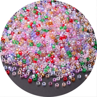 iTube 2mm-es kézzel készített gyöngyök egységes átlátszó fényű üveg maggyöngyök barkácsoláshoz, kézműves karkötő ékszerkészítési kiegészítőkhöz 720 db