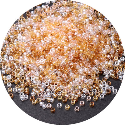 iTube 2mm-es kézzel készített gyöngyök egységes átlátszó fényű üveg maggyöngyök barkácsoláshoz, kézműves karkötő ékszerkészítési kiegészítőkhöz 720 db