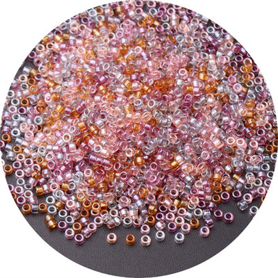 iTube 2mm-es kézzel készített gyöngyök egységes átlátszó fényű üveg maggyöngyök barkácsoláshoz, kézműves karkötő ékszerkészítési kiegészítőkhöz 720 db