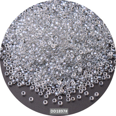 iTube 2mm-es kézzel készített gyöngyök egységes átlátszó fényű üveg maggyöngyök barkácsoláshoz, kézműves karkötő ékszerkészítési kiegészítőkhöz 720 db