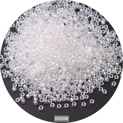 iTube 2mm-es kézzel készített gyöngyök egységes átlátszó fényű üveg maggyöngyök barkácsoláshoz, kézműves karkötő ékszerkészítési kiegészítőkhöz 720 db