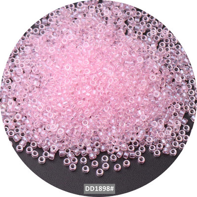 iTube 2mm-es kézzel készített gyöngyök egységes átlátszó fényű üveg maggyöngyök barkácsoláshoz, kézműves karkötő ékszerkészítési kiegészítőkhöz 720 db