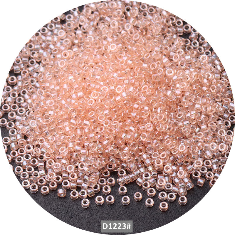 iTube 2mm-es kézzel készített gyöngyök egységes átlátszó fényű üveg maggyöngyök barkácsoláshoz, kézműves karkötő ékszerkészítési kiegészítőkhöz 720 db