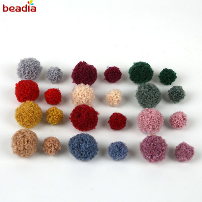 10pcs 15mm 20mm Soft Pompones Fluffy Plush Pom Poms Ball Beads for Crafts DIY Fur ball Handmade Drop Earrings Crafts Home Decor