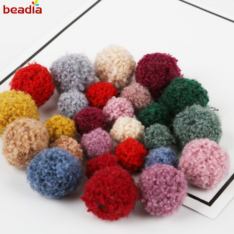 10kom 15 mm 20 mm mekane pompone pahuljaste plišane pom pom kuglice perle za rukotvorine DIY krznene kuglice ručno izrađene naušnice rukotvorine uređenje doma