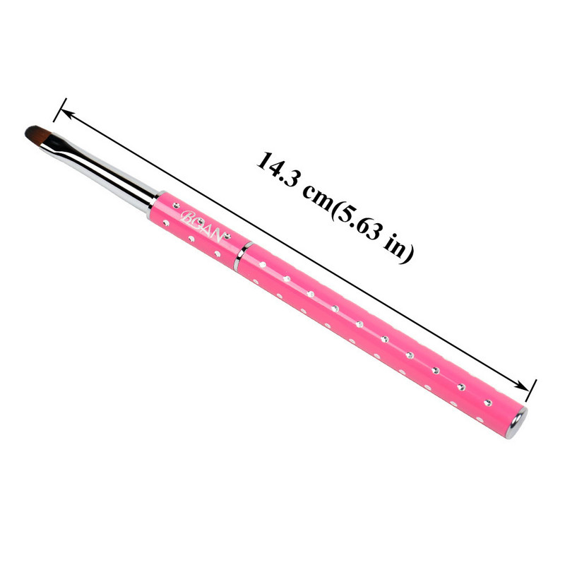 ANGNYA 1tk #2#4#6 ovaalne pintsel metallist käepidemega geelküünepintsel Nail Art UV geelpintsel küünte maalimine joonistuslakk pintsel maniküüri tööriist