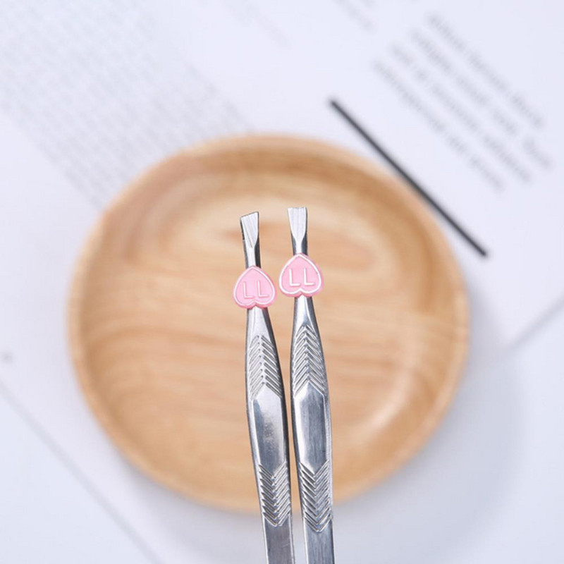 Pinceta za dlačice obrva Profesionalna pinceta za uklanjanje dlačica za obrve Alat s ravnim vrhom Praktična mala pinceta od nehrđajućeg čelika TSLM1