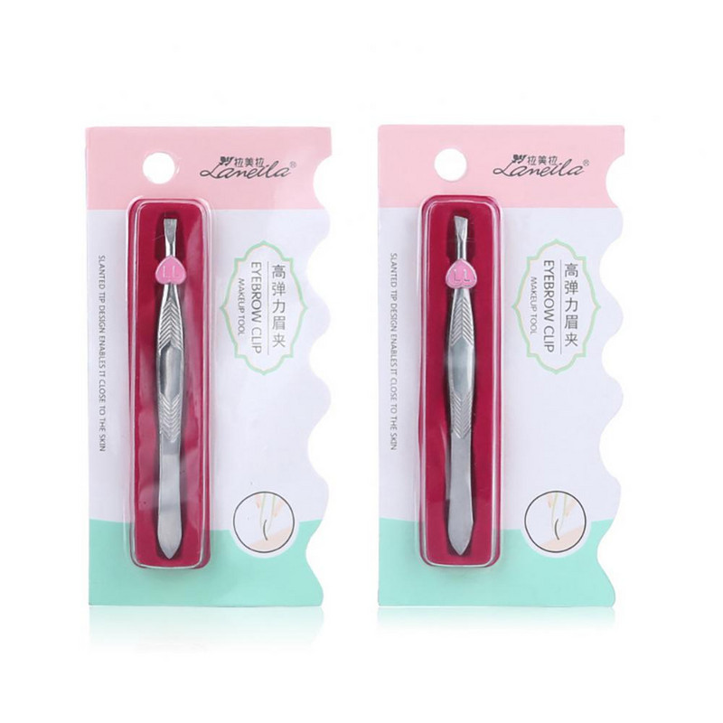 Pinceta za dlačice obrva Profesionalna pinceta za uklanjanje dlačica za obrve Alat s ravnim vrhom Praktična mala pinceta od nehrđajućeg čelika TSLM1