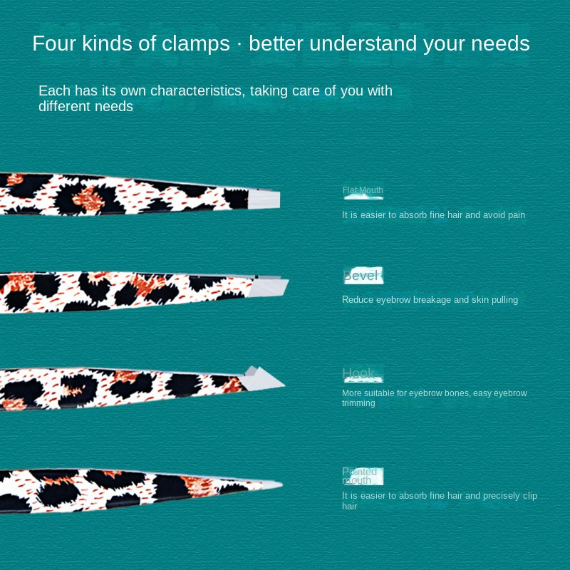 Uued Leopardi ripsmepintsetid roostevabast terasest ülikõvast pintsetist 3D mahuga täpne ülitäpne antistaatiline ripsmepikendusklamber
