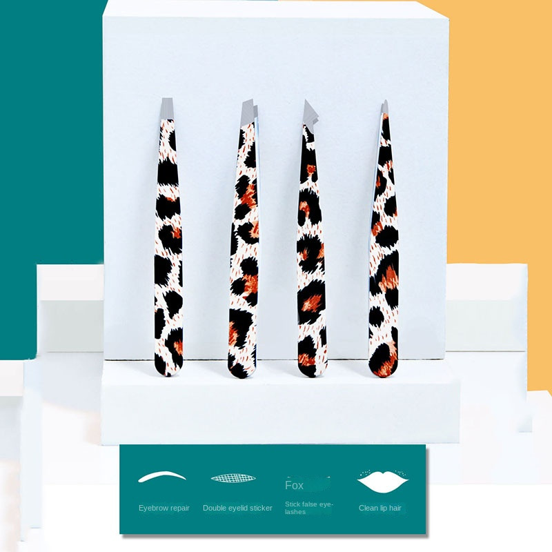 Uued Leopardi ripsmepintsetid roostevabast terasest ülikõvast pintsetist 3D mahuga täpne ülitäpne antistaatiline ripsmepikendusklamber