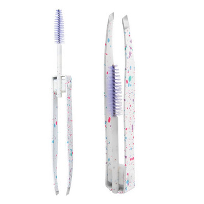 Kolm ühes ülitäpsed kulmupintsetid Professionaalsed kulmulõikurid koos harjaga habemeeemaldusklambritega ripsmete siirdamise pintsetid 1 tk