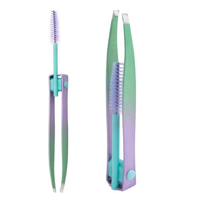 Kolm ühes ülitäpsed kulmupintsetid Professionaalsed kulmulõikurid koos harjaga habemeeemaldusklambritega ripsmete siirdamise pintsetid 1 tk