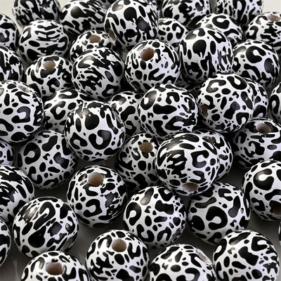 10 tk 16 mm lehma mustriga naturaalsed puidust helmed segatud loomad lahtised vahehelmed käsitsi valmistatud ehete valmistamiseks tarvikud