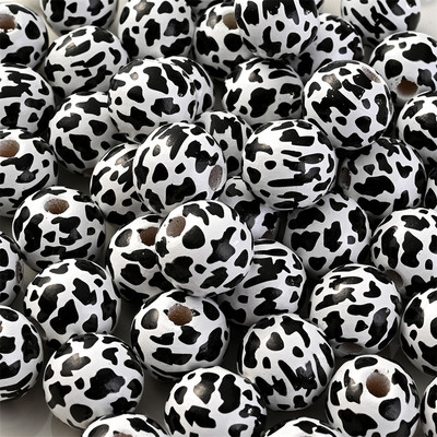 10 tk 16 mm lehma mustriga naturaalsed puidust helmed segatud loomad lahtised vahehelmed käsitsi valmistatud ehete valmistamiseks tarvikud