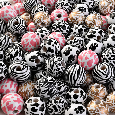 10 tk 16 mm lehma mustriga naturaalsed puidust helmed segatud loomad lahtised vahehelmed käsitsi valmistatud ehete valmistamiseks tarvikud