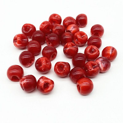 30vnt 10mm vyšnių formos karoliukai akriliniai karoliukai auskarams pakabukai apyrankės papuošalai rankų darbo pasidaryk pats #RoLi