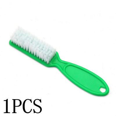 1PC perie de curățare a unghiilor din plastic, cu mâner, perie colorată pentru manichiură, pentru curățarea în grad de praf, pulbere, instrumente de îngrijire a unghiilor