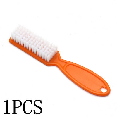 1PC perie de curățare a unghiilor din plastic, cu mâner, perie colorată pentru manichiură, pentru curățarea în grad de praf, pulbere, instrumente de îngrijire a unghiilor