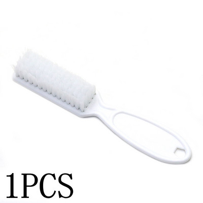 1PC perie de curățare a unghiilor din plastic, cu mâner, perie colorată pentru manichiură, pentru curățarea în grad de praf, pulbere, instrumente de îngrijire a unghiilor