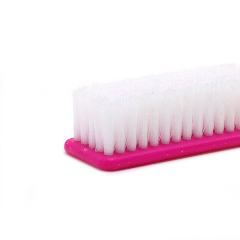 1PC perie de curățare a unghiilor din plastic, cu mâner, perie colorată pentru manichiură, pentru curățarea în grad de praf, pulbere, instrumente de îngrijire a unghiilor