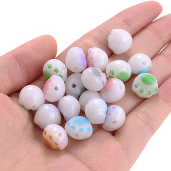 20 τεμ. 12 χιλιοστών Kawaii Cat Paw Beads Ακρυλικές χαριτωμένες χάντρες για ζώο Loose Spacer για κοσμήματα Αξεσουάρ κολιέ βραχιολιών DIY
