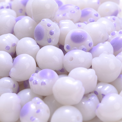 20 tk 12 mm Kawaii kassikäpa helmed akrüülist armsad loomad lahtised vahehelmed ehete valmistamiseks DIY käevõru kaelakee tarvikud