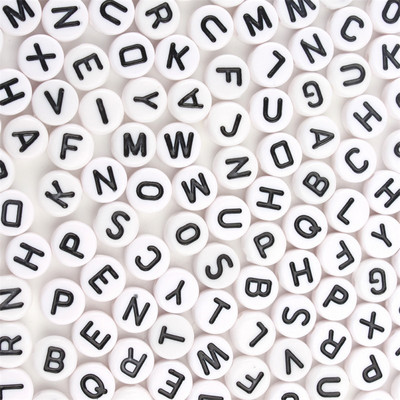 100/200/300/500PC Μικτό επιχρυσωμένο γράμμα ακρυλικό στρογγυλό επίπεδες χάντρες αλφαβήτου για κοσμήματα Χειροποίητο Diy βραχιόλι κολιέ