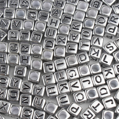 100/200/300/500PC Μικτό επιχρυσωμένο γράμμα ακρυλικό στρογγυλό επίπεδες χάντρες αλφαβήτου για κοσμήματα Χειροποίητο Diy βραχιόλι κολιέ