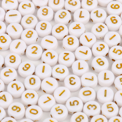 100/200/300/500PC Μικτό επιχρυσωμένο γράμμα ακρυλικό στρογγυλό επίπεδες χάντρες αλφαβήτου για κοσμήματα Χειροποίητο Diy βραχιόλι κολιέ