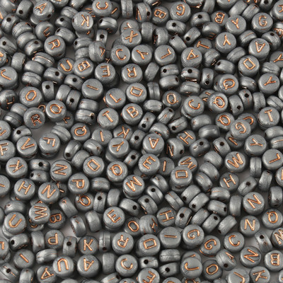 100/200/300/500PC Μικτό επιχρυσωμένο γράμμα ακρυλικό στρογγυλό επίπεδες χάντρες αλφαβήτου για κοσμήματα Χειροποίητο Diy βραχιόλι κολιέ