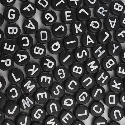 100/200/300/500PC Μικτό επιχρυσωμένο γράμμα ακρυλικό στρογγυλό επίπεδες χάντρες αλφαβήτου για κοσμήματα Χειροποίητο Diy βραχιόλι κολιέ