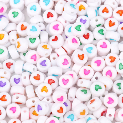 100/200/300/500PC Μικτό επιχρυσωμένο γράμμα ακρυλικό στρογγυλό επίπεδες χάντρες αλφαβήτου για κοσμήματα Χειροποίητο Diy βραχιόλι κολιέ