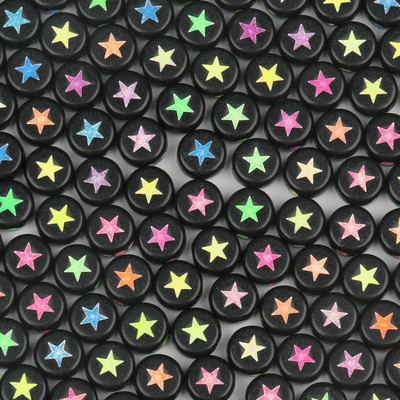 100/200/300/500PC Μικτό επιχρυσωμένο γράμμα ακρυλικό στρογγυλό επίπεδες χάντρες αλφαβήτου για κοσμήματα Χειροποίητο Diy βραχιόλι κολιέ